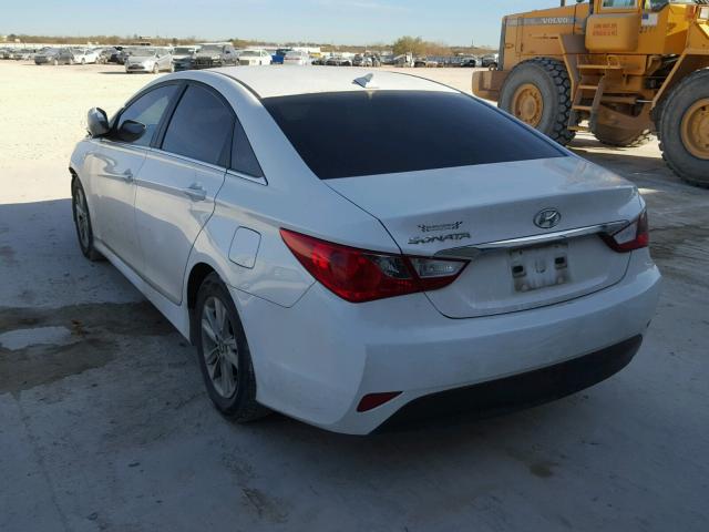 5NPEB4AC8EH861551 - 2014 HYUNDAI SONATA GLS WHITE photo 3