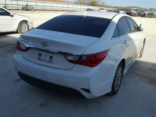 5NPEB4AC8EH861551 - 2014 HYUNDAI SONATA GLS WHITE photo 4