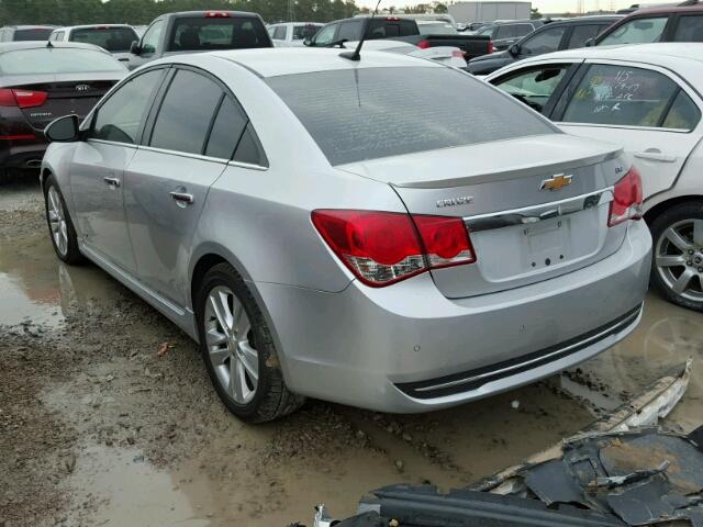 1G1PH5S99B7291245 - 2011 CHEVROLET CRUZE LTZ SILVER photo 3