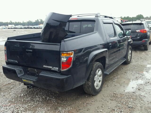 2HJYK16377H501733 - 2007 HONDA RIDGELINE BLACK photo 4