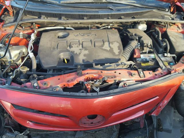 2T1BU4EE4BC651343 - 2011 TOYOTA COROLLA L RED photo 7