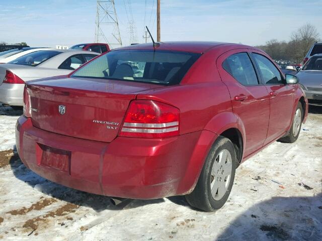 1B3CC4FB9AN102133 - 2010 DODGE AVENGER SX RED photo 4