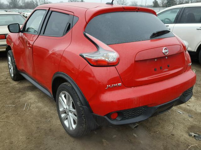 JN8AF5MV3FT565456 - 2015 NISSAN JUKE S RED photo 3