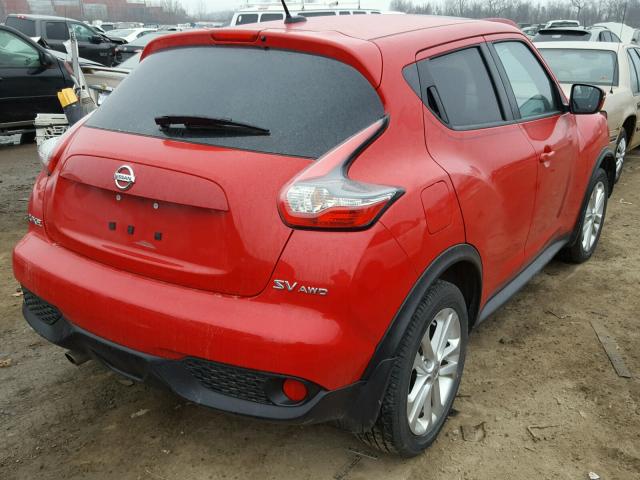 JN8AF5MV3FT565456 - 2015 NISSAN JUKE S RED photo 4