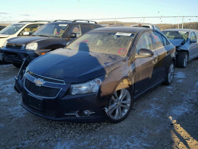 1G1PG5SB9E7380534 - 2014 CHEVROLET CRUZE LTZ GRAY photo 2