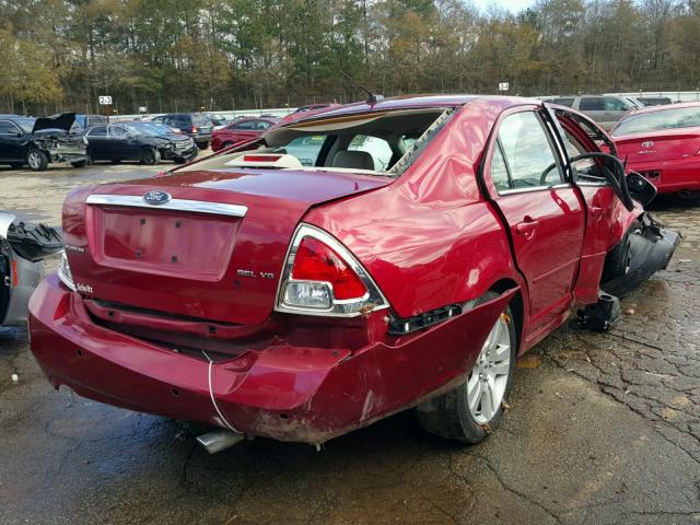 3FAHP08138R242214 - 2008 FORD FUSION SEL MAROON photo 4