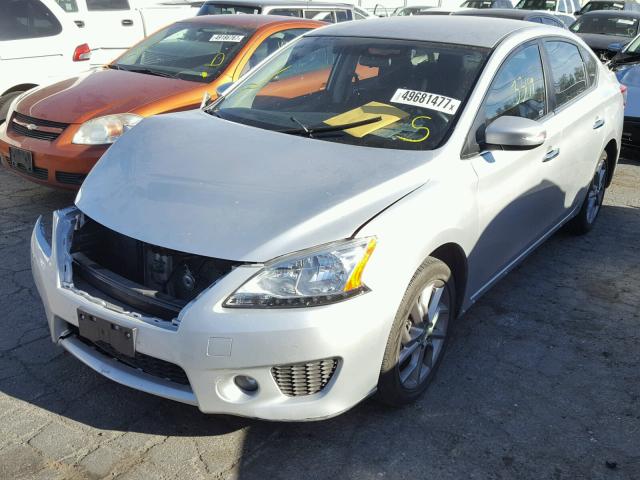 3N1AB7AP1FY373942 - 2015 NISSAN SENTRA S SILVER photo 2