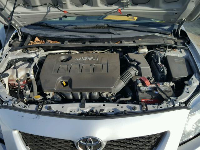 1NXBU40E39Z118884 - 2009 TOYOTA COROLLA BA SILVER photo 7