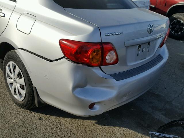 1NXBU40E39Z118884 - 2009 TOYOTA COROLLA BA SILVER photo 9