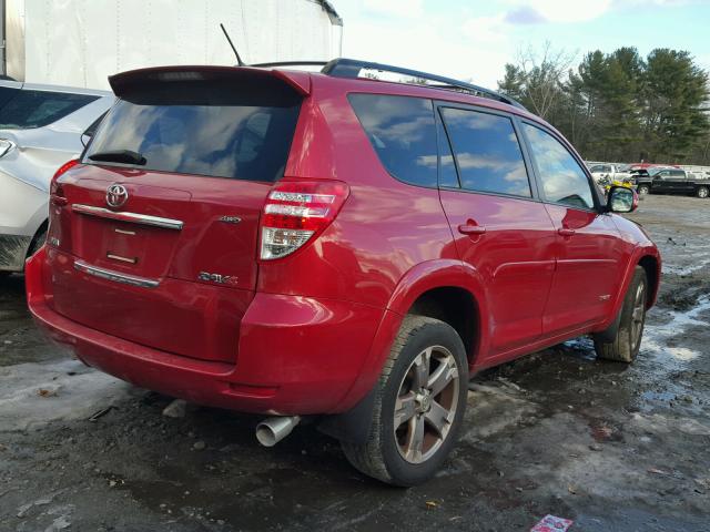 JTMRK4DV2A5095356 - 2010 TOYOTA RAV4 SPORT RED photo 4