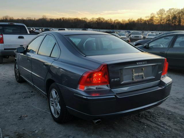 YV1RS592672600534 - 2007 VOLVO S60 2.5T GRAY photo 3