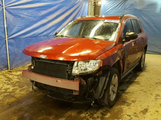 1C4NJDBB3DD245396 - 2013 JEEP COMPASS SP RED photo 2