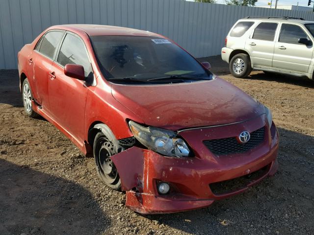 1NXBU40E09Z117370 - 2009 TOYOTA COROLLA BA RED photo 1