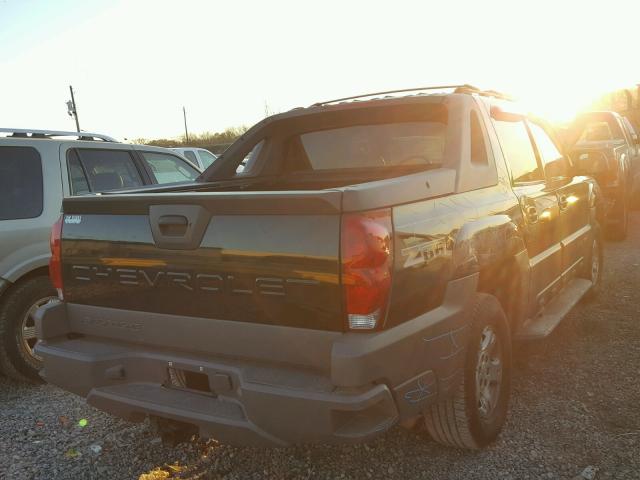 3GNEC13T22G240259 - 2002 CHEVROLET AVALANCHE BLACK photo 4