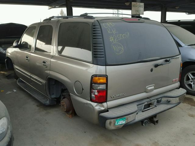 1GKEK13T33J292757 - 2003 GMC YUKON GRAY photo 3