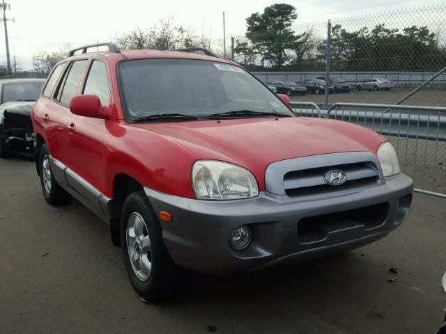 KM8SC73D25U009639 - 2005 HYUNDAI SANTA FE G RED photo 1