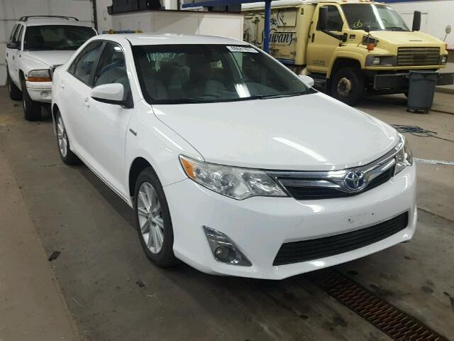 4T1BD1FKXCU053793 - 2012 TOYOTA CAMRY HYBR WHITE photo 1