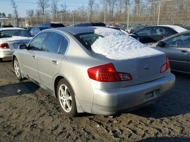 JNKCV51E23M336153 - 2003 INFINITI G35 SILVER photo 3