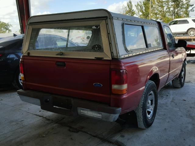 1FTCR10A7VPA01467 - 1997 FORD RANGER RED photo 4
