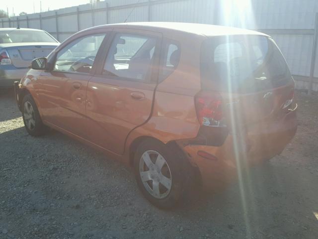 KL1TD66648B113814 - 2008 CHEVROLET AVEO BASE 橙色 照片 3