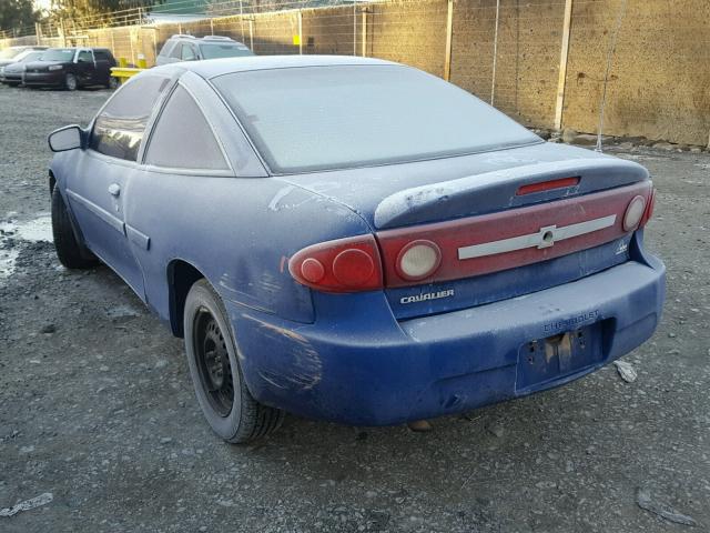 1G1JC12F637250818 - 2003 CHEVROLET CAVALIER BLUE photo 3