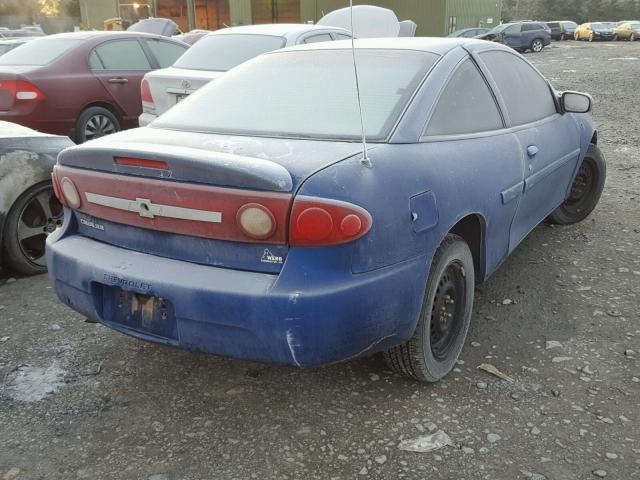 1G1JC12F637250818 - 2003 CHEVROLET CAVALIER BLUE photo 4