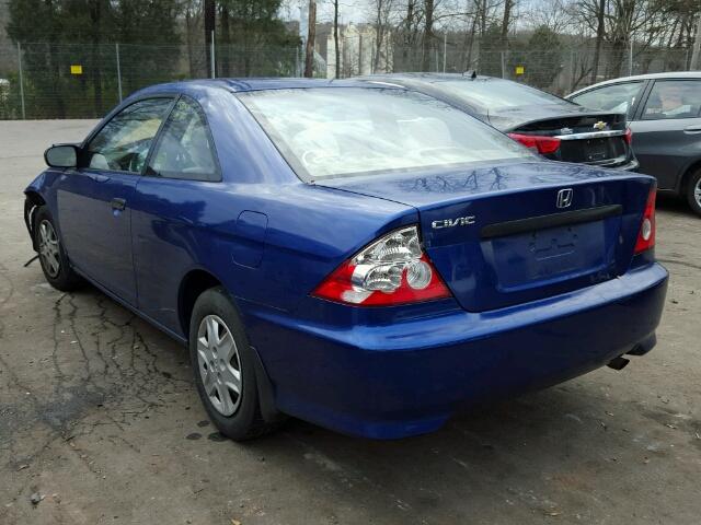 1HGEM21124L009625 - 2004 HONDA CIVIC DX V BLUE photo 3