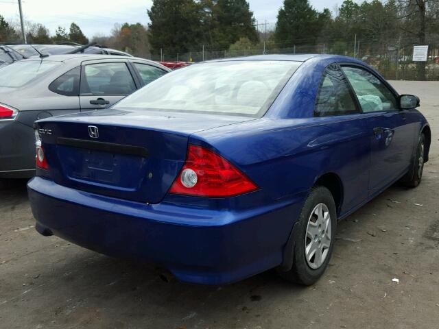 1HGEM21124L009625 - 2004 HONDA CIVIC DX V BLUE photo 4