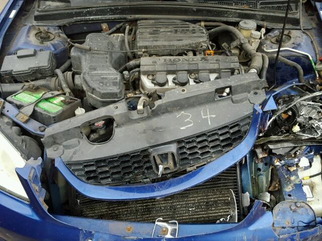 1HGEM21124L009625 - 2004 HONDA CIVIC DX V BLUE photo 7