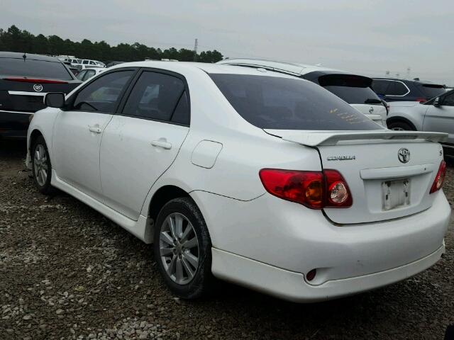 1NXBU4EE7AZ224140 - 2010 TOYOTA COROLLA BA WHITE photo 3