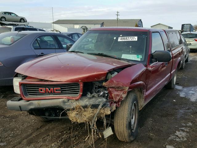 1GTCS19W418175357 - 2001 GMC SONOMA RED photo 2