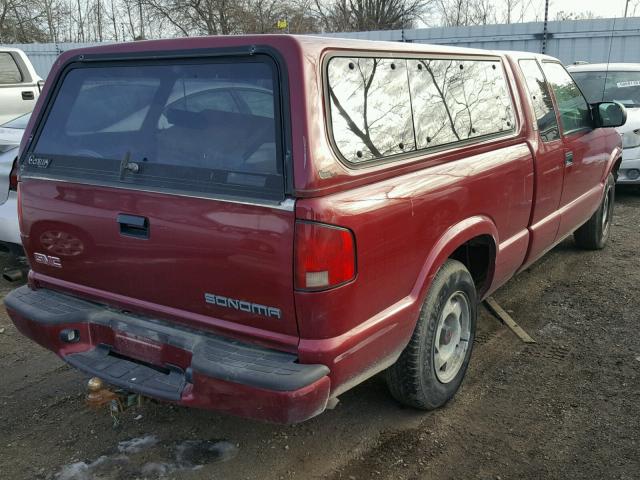 1GTCS19W418175357 - 2001 GMC SONOMA RED photo 4