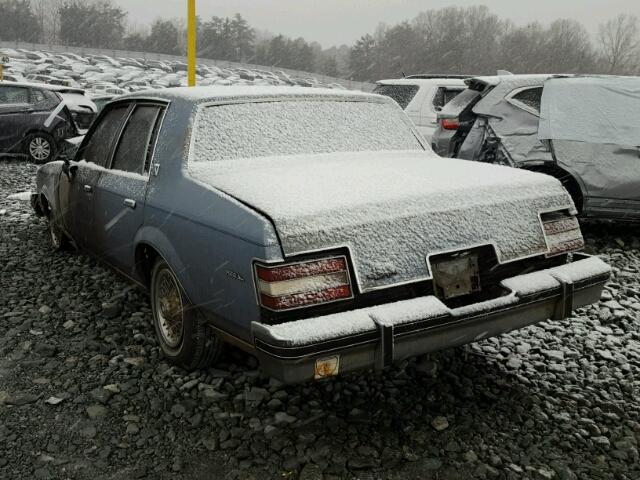 1G4AJ69A2EH621843 - 1984 BUICK REGAL BLUE photo 3