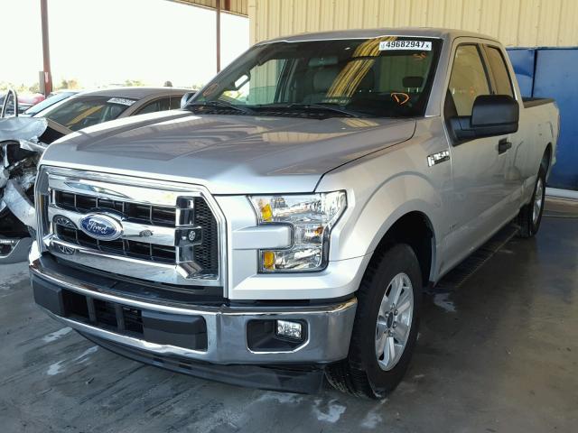 1FTEX1CP5HFA57397 - 2017 FORD F150 SUPER SILVER photo 2