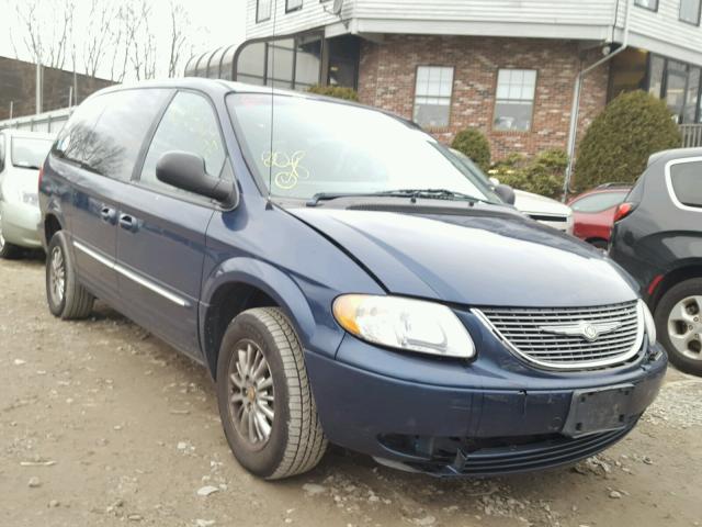 2C8GT64L22R597141 - 2002 CHRYSLER TOWN & COU BLUE photo 1