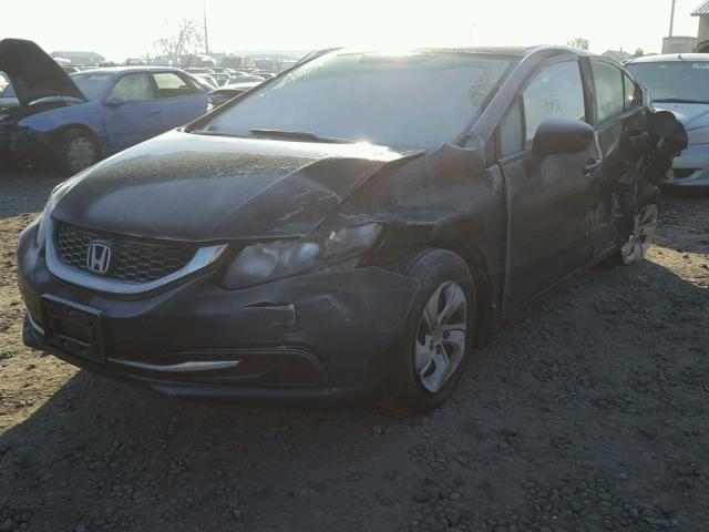 19XFB2F55FE706738 - 2015 HONDA CIVIC LX BLACK photo 2