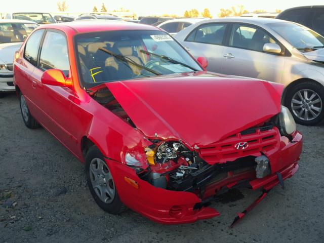 KMHCG35C35U341529 - 2005 HYUNDAI ACCENT GS RED photo 1