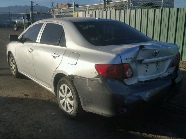 JTDBL40E09J024681 - 2009 TOYOTA COROLLA SILVER photo 3