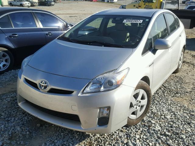 JTDKN3DU6B1426135 - 2011 TOYOTA PRIUS SILVER photo 2