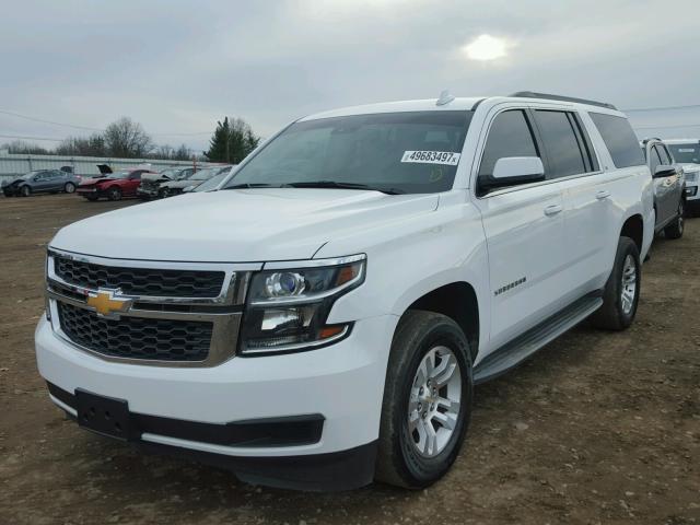 1GNSCJKC1FR628822 - 2015 CHEVROLET SUBURBAN C WHITE photo 2