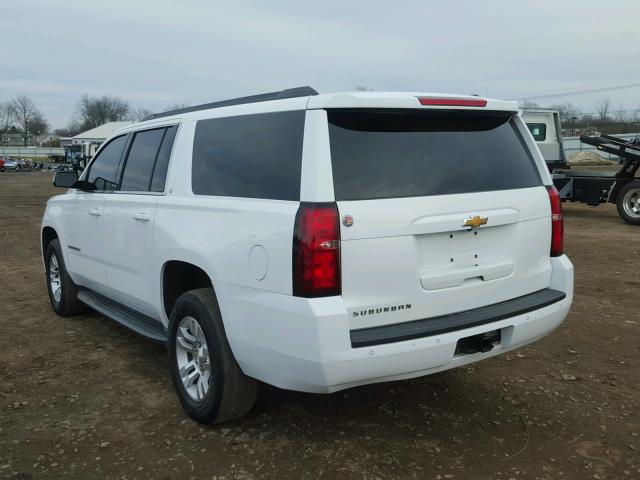 1GNSCJKC1FR628822 - 2015 CHEVROLET SUBURBAN C WHITE photo 3