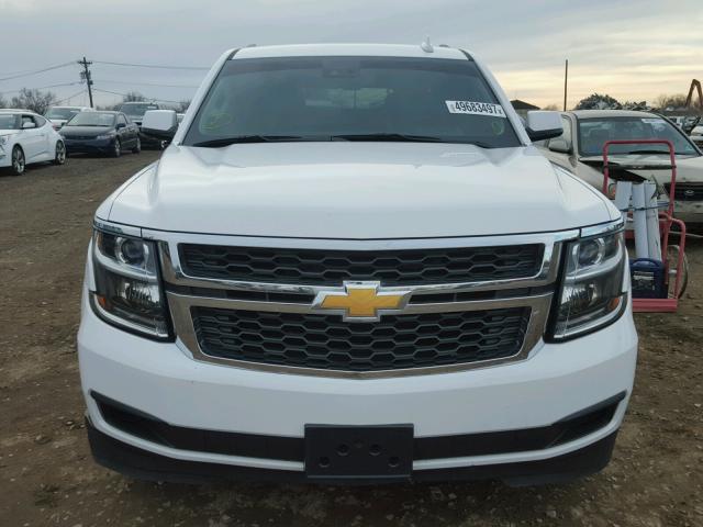 1GNSCJKC1FR628822 - 2015 CHEVROLET SUBURBAN C WHITE photo 9