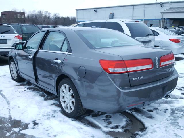 3LNHL2GC1AR628037 - 2010 LINCOLN MKZ GRAY photo 3