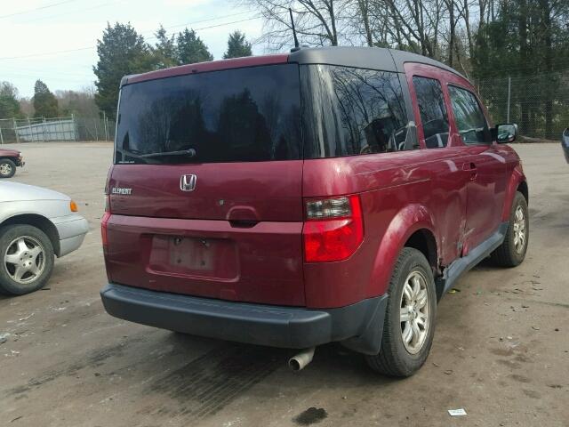 5J6YH28776L011085 - 2006 HONDA ELEMENT EX RED photo 4