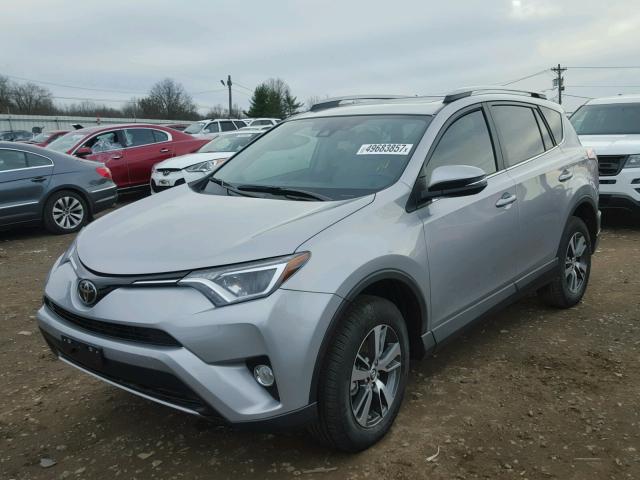 2T3WFREV3HW395042 - 2017 TOYOTA RAV4 XLE SILVER photo 2