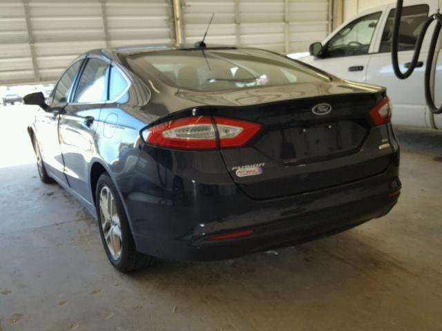 3FA6P0HD6GR176905 - 2016 FORD FUSION SE BLACK photo 3