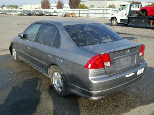 JHMES96664S009925 - 2004 HONDA CIVIC HYBR GRAY photo 3