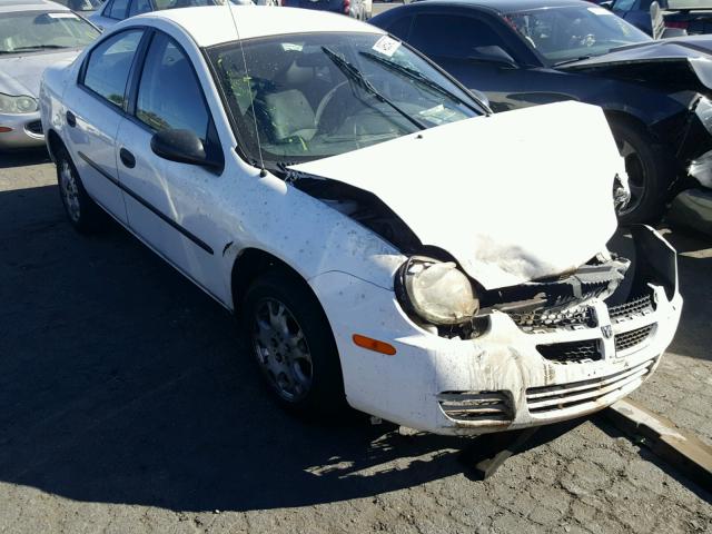 1B3ES26C35D157844 - 2005 DODGE NEON BASE WHITE photo 1