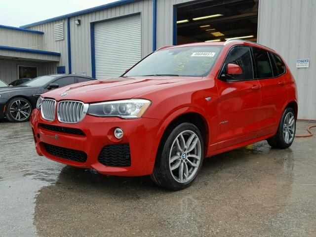 5UXWX7C53G0R17674 - 2016 BMW X3 XDRIVE3 RED photo 2