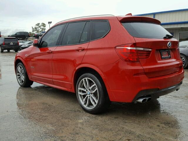 5UXWX7C53G0R17674 - 2016 BMW X3 XDRIVE3 RED photo 3